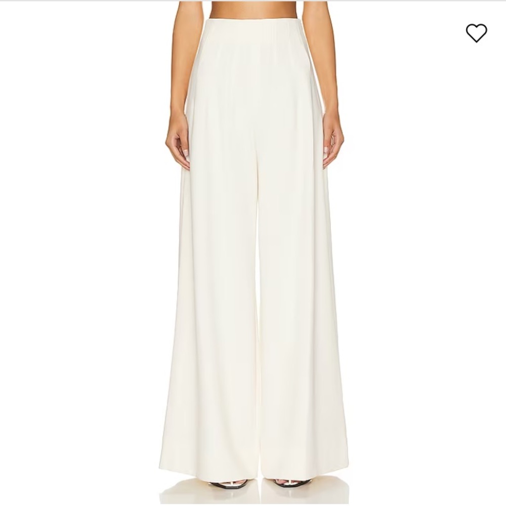 Staud Caleb Wide Leg Pants in Ecru - Picture 3 of 9